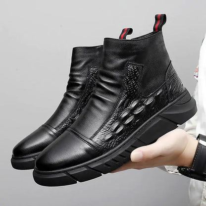 Thick-soled Men Work Boots Shoes