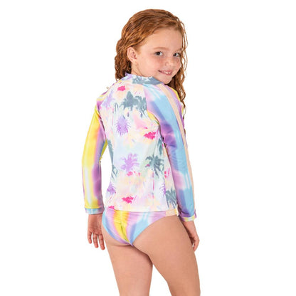 Rainbow Palm Tree - Rash Guard - Kids Swimwear