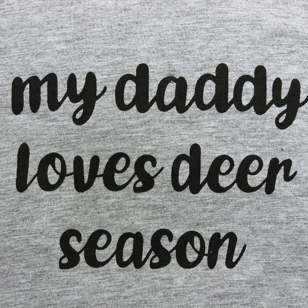 Baby Girl Summer Clothes Letter Gray T  shirt Tops