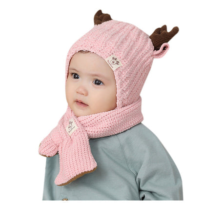 Cartoon Toddler baby cute Deer ears cap Keep Warm