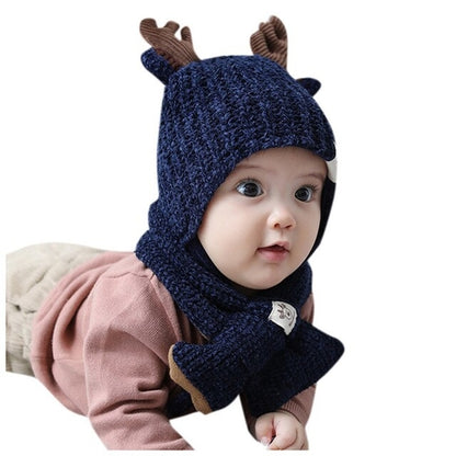 Cartoon Toddler baby cute Deer ears cap Keep Warm