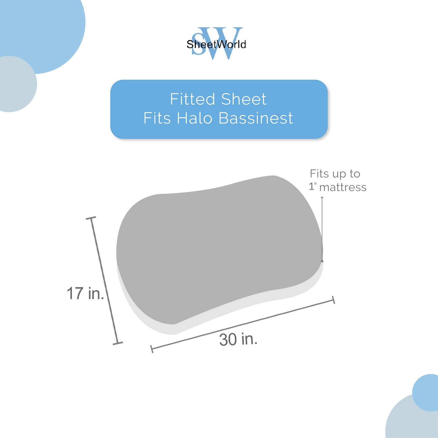 Fitted Bassinet Sheet Fits Halo Bassinet Swivel Sleeper - 100% Cotton