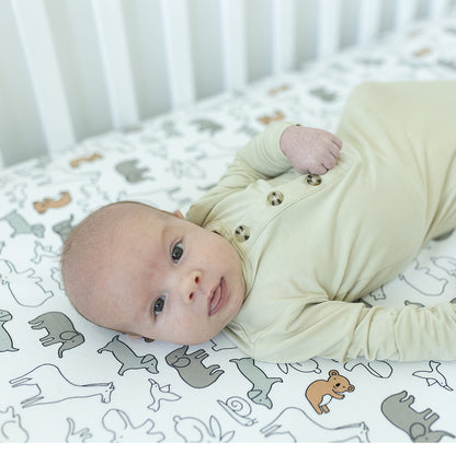 SheetWorld Fitted Crib Sheet Set - 100% Cotton Jersey - Baby Animals,