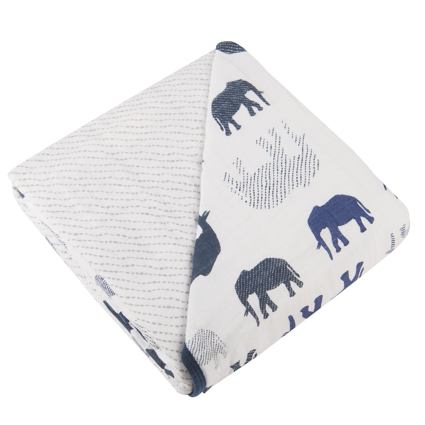 Blue Elephants and Spotted Wave Newcastle Blanket