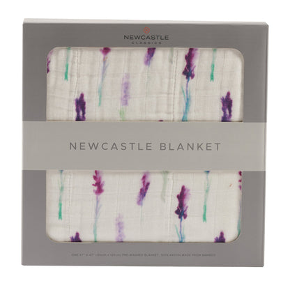 Lavender and White Newcastle Blanket