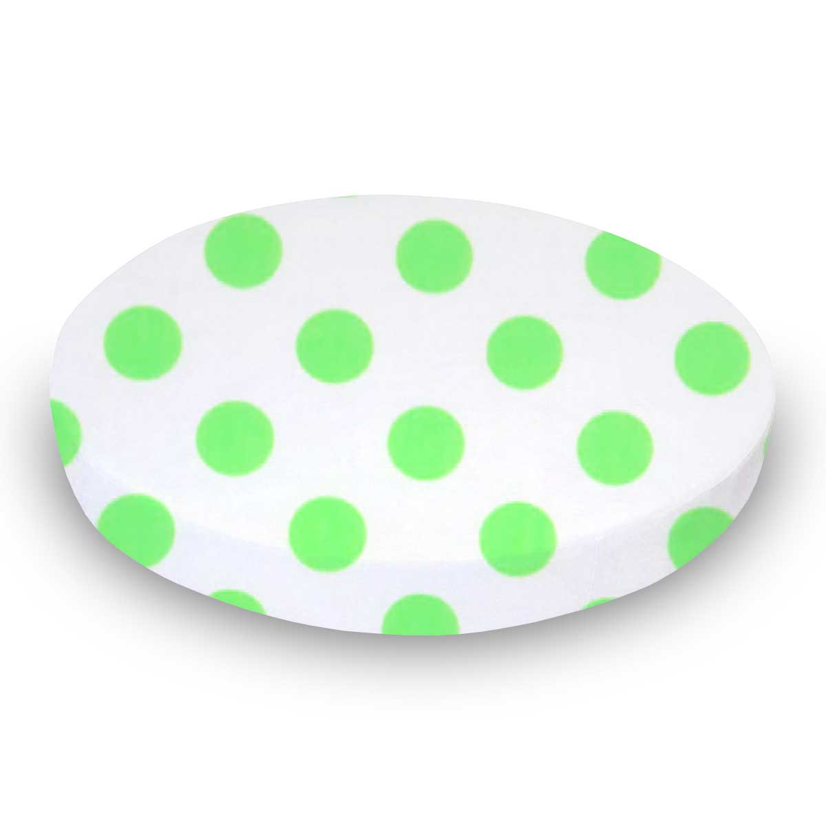 SheetWorld Fitted Round Crib Sheet - 100% Cotton Woven - Neon Green