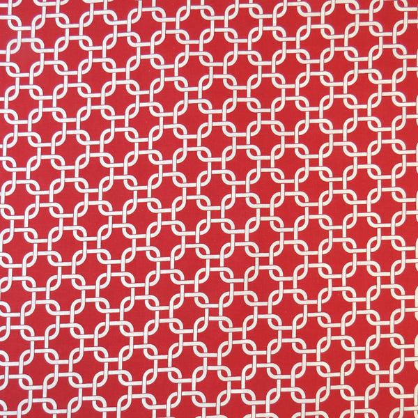 SheetWorld Fitted Crib Sheet Set - 100% Cotton Woven - Red Links, Made