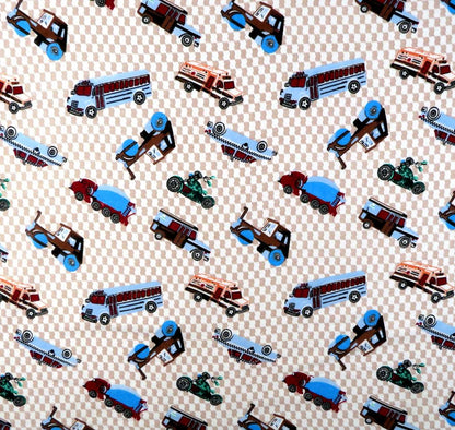 SheetWorld Fitted Moses Basket Sheet - 100% Cotton Flannel - Vehicles