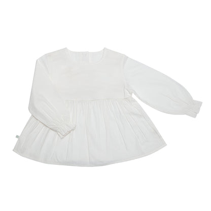 OrganicEra Organic Vual Baby Girl Blouse, White